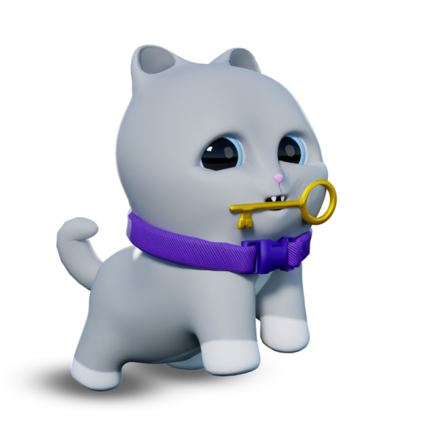 Kitty with key